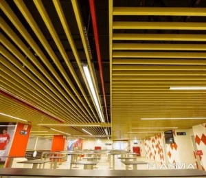 Кубообразный реечный потолок Air Wood